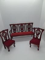 Bank en stoelen 1:12, Ophalen of Verzenden, Gebruikt, Poppenhuis