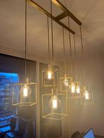Luxe design hanglamp 7-lichts messing glas | Stéphane Davids, Ophalen, Gebruikt, Modern Chic / Art Deco / Industrieel, Glas