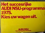 Folder van Audi NSU 1975, Ophalen of Verzenden, Nieuw, Audi