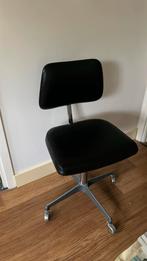 Vintage zwart skaileren bureaustoel industrieel design, Huis en Inrichting, Bureaustoelen, Ophalen, Gebruikt, Zwart, Bureaustoel