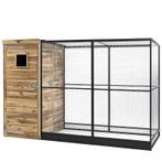 Volière Thomas met houten nachthok aluminium vlucht Nachthok, Ophalen of Verzenden, Nieuw, Aluminium, Volière