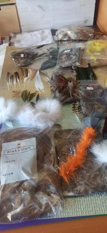 veren van diverse vogels ( 15 zakken) beschikbaar voor biedingen
