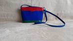 Bally. Tricolor schoudertas. Suède/leer., Sieraden, Tassen en Uiterlijk, Ophalen of Verzenden, Gebruikt, Blauw, Schoudertasje