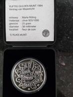 50 GULDEN MUNT - VERDRAG VAN MAASTRICHT 1993, Postzegels en Munten, Munten | Nederland, Koningin Beatrix, Zilver, Ophalen of Verzenden