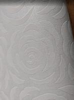 2 Rollen Behang Gebroken Wit Roos Bloem Emboss Reliëf, Ophalen of Verzenden, Minder dan 10 m², Wit, Romantisch