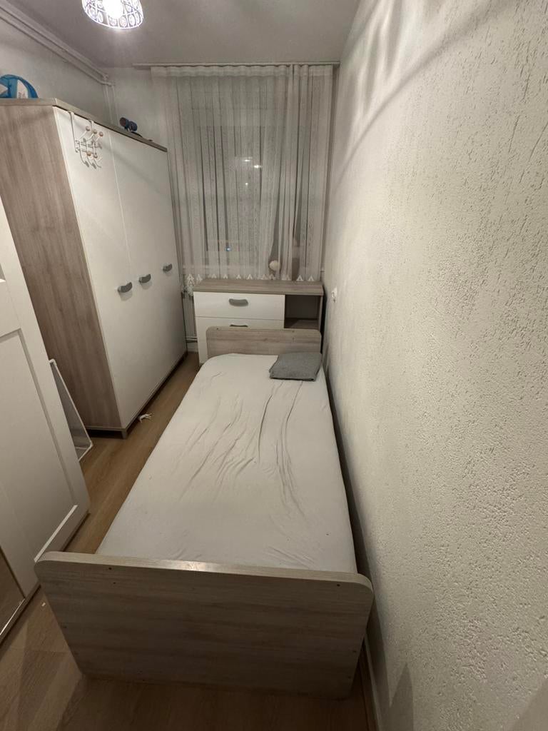 Slaapkamer set compleet – bed + kast + commode, Ophalen, Gebruikt, Eenpersoons