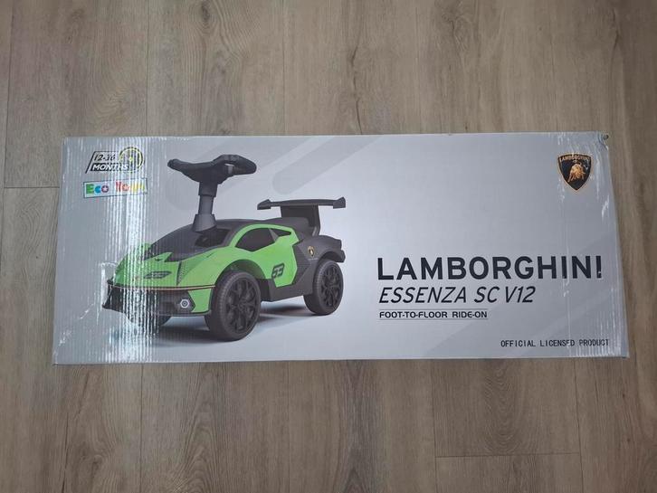 Lamborghini Essenza SC V12 Loopauto, Kinderen en Baby's, Speelgoed | Buiten | Voertuigen en Loopfietsen, Nieuw, Loopvoertuig, Ophalen of Verzenden