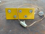 Vintage retro Geel Bedlampje, Ophalen, Gebruikt, Metaal