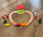 Houten treinbaan boerderij, Kinderen en Baby's, Speelgoed | Houten speelgoed, Ophalen of Verzenden, Zo goed als nieuw