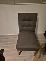 3 Grijze Stoffen Stoel, Ophalen, Hout, Drie, Zo goed als nieuw