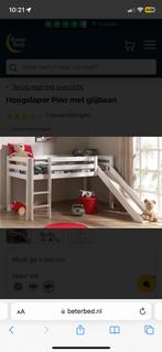 Kinderbed met glijbaan+met ikea matras, Ophalen of Verzenden, Zo goed als nieuw, Rolsteiger of Kamersteiger, Minder dan 2 meter