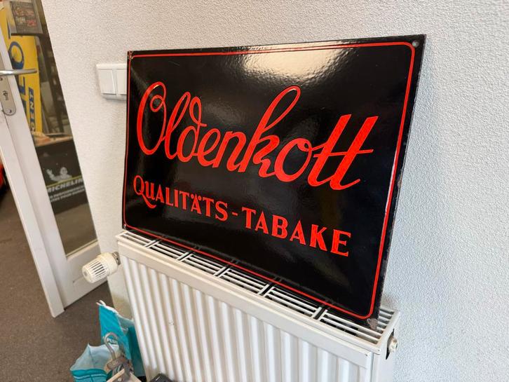Vintage Oldenkott Emaille Reclamebord, Antiek en Kunst, Antiek | Emaille, Ophalen