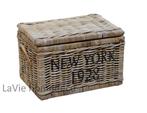 Kist riet met opdruk New York, Verzenden, Nieuw, Minder dan 50 cm, Minder dan 50 cm