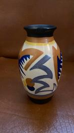 Plateel plazuid Gouda, abstract expressionisme. 15x6, Antiek en Kunst, Antiek | Vazen, Ophalen of Verzenden