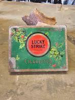 WWII US Lucky Strike tin 3 Christmas, Amerika, Ophalen of Verzenden, Landmacht
