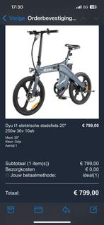 Grijze elektrische vouwfiets van decathlon, Fietsen en Brommers, Fietsen | Vouwfietsen, Ophalen, 20 inch of meer, Versnellingen
