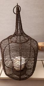 Lantaarn windlicht brons roest kleur metaal, Huis en Inrichting, Ophalen of Verzenden