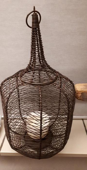 Lantaarn windlicht brons roest kleur metaal  beschikbaar voor biedingen