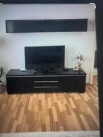 tv mobel Set Hoogglans Zwart 2 stuk, Ophalen, 25 tot 50 cm, 150 tot 200 cm, Minder dan 100 cm