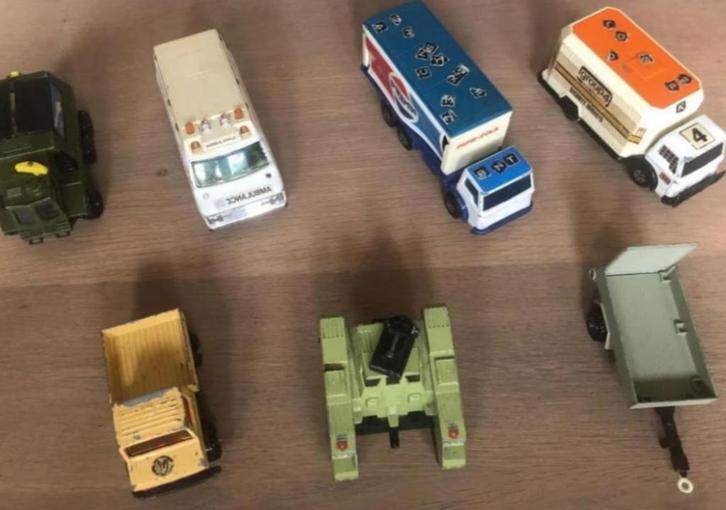 7 stuks gebruikte modelauto's Matchbox (jaren 70), Hobby en Vrije tijd, Modelauto's | 1:43, Gebruikt, Auto, Matchbox, Ophalen of Verzenden