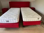 Auoing boxspring elektrisch compleet, Ophalen, 210 cm, 180 cm, Rood