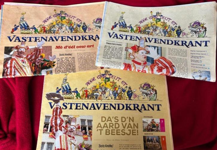 Drie stuks kranten Vastenavend Bergen op Zoom, Boeken, Tijdschriften en Kranten, Zo goed als nieuw, Krant, Ophalen of Verzenden
