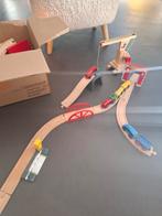Houten treinset past op ikea, hema etc.. veel attributen, Kinderen en Baby's, Speelgoed | Houten speelgoed, Ophalen of Verzenden