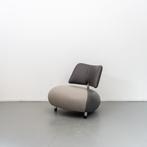 1x Leolux Pallone Fauteuil Donker-/Lichtgrijs/Bruin - Chroom, Huis en Inrichting, Fauteuils, 75 tot 100 cm, Ophalen of Verzenden