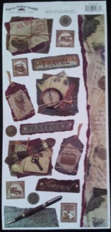 Scrapbook Embellishment Stickers Travel (NIEUW) beschikbaar voor biedingen