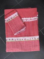 1-persoons dekbedovertrek roze rood, sprookje, kasteel, Meisje, Dekbedovertrek, Ophalen of Verzenden, Zo goed als nieuw