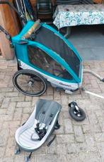 Qeridoo Sportrex2 fietskar met babyschaal en hardloopwiel, Ophalen, Zo goed als nieuw, Kinderkar, Minder dan 20 kg
