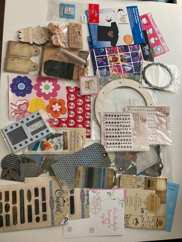 Knutsel scrapbooking pakket, Hobby en Vrije tijd, Scrapbooking, Nieuw, Frame of Mal, Ophalen of Verzenden