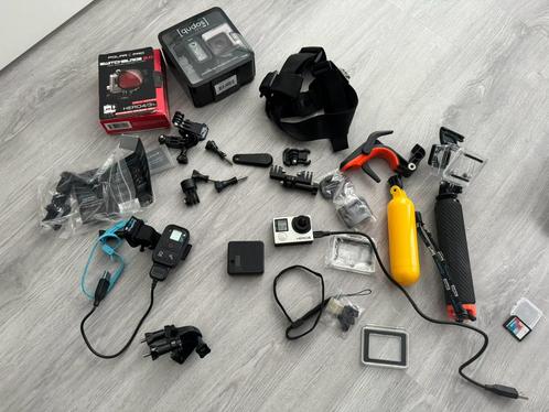 GoPro Hero 4 incl veel accessoires (o.a. voor onder water), Audio, Tv en Foto, Actiecamera's, Gebruikt, GoPro, Ophalen of Verzenden