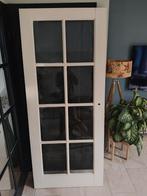 Opdek deur met glas, Doe-het-zelf en Verbouw, Deuren en Horren, Ophalen, Gebruikt, 80 tot 100 cm, Binnendeur