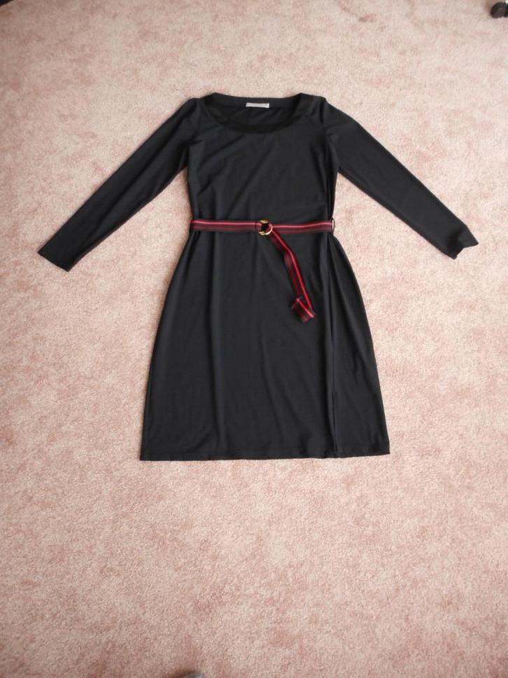 Studio Anneloes donkerblauwe travelstof jurkje maat M, Kleding | Dames, Jurken, Zo goed als nieuw, Maat 38/40 (M), Blauw, Knielengte