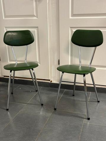 2x Formica stoel met chromen onderstel beschikbaar voor biedingen