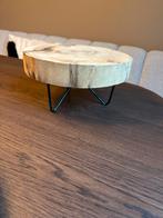 Boomstam decoratie met ijzeren voet, Huis en Inrichting, Ophalen of Verzenden, Nieuw, Rond, Hout