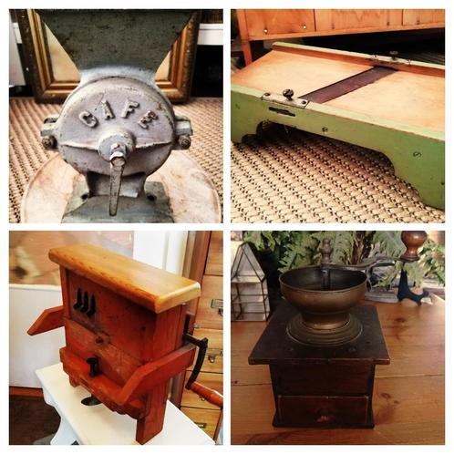 Oude koolschaaf groen koffiemolen gietijzer snijbonenmolen, Antiek en Kunst, Curiosa en Brocante, Ophalen of Verzenden