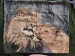 Dekbedovertrek 240x220 Leeuwen, Gebruikt, Bruin, Dekbedovertrek, Tweepersoons