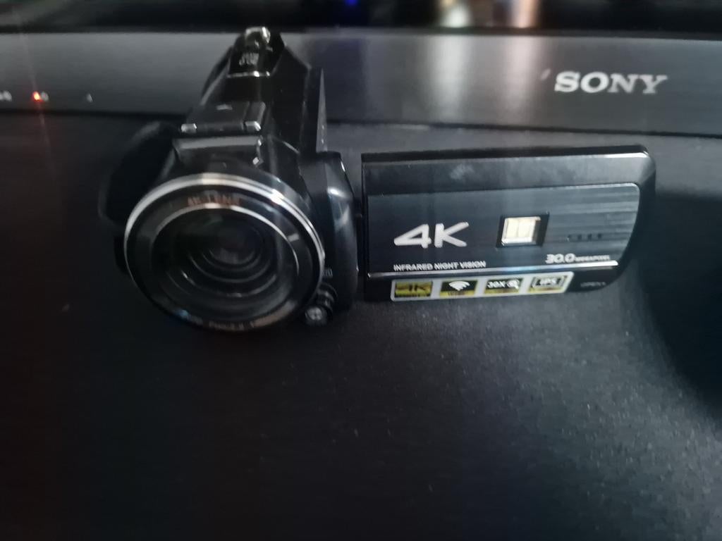 DVC 4K Camera met Hoes en SD Kaart, Audio, Tv en Foto, Videocamera's Digitaal, Ophalen of Verzenden