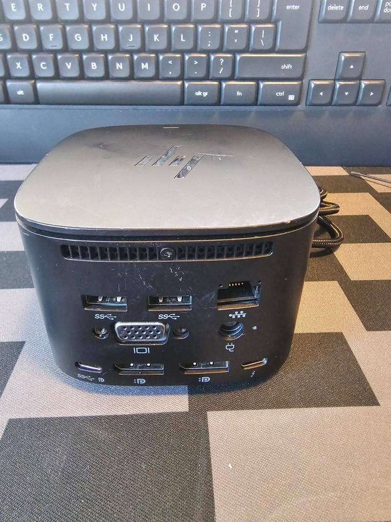 HP thunderbolt dockstation met tot 4 monitoren aansluiting, Computers en Software, Dockingstations, Hp, Docking station, Refurbished