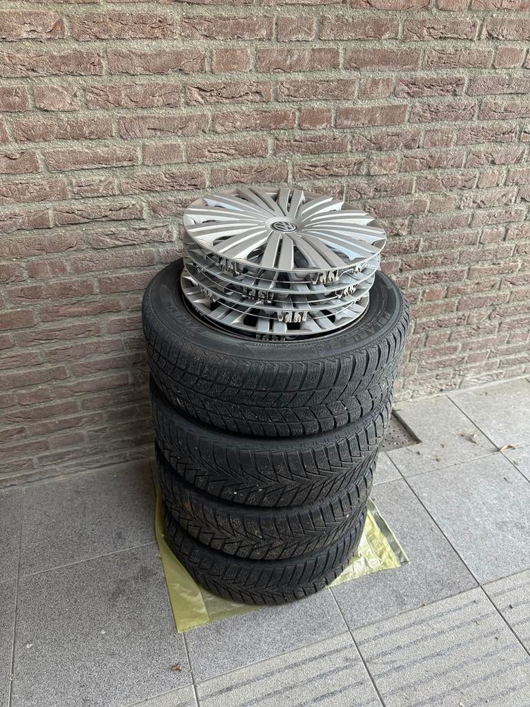 Velgen met winterbanden steekmaat 5 x 100, Ophalen, Zo goed als nieuw