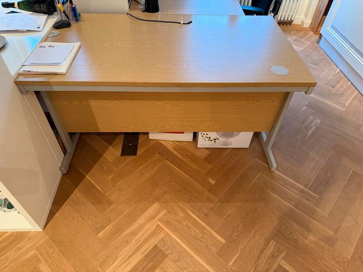 Partij Bureaus 140x80cm - Hout & Wit, Huis en Inrichting, Bureaus, Gebruikt, Bureau, Ophalen