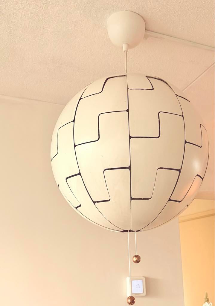 IKEA PS 2014 Hanglamp - Wit/Koper - Uitschuifbaar, Huis en Inrichting, Ophalen of Verzenden, Zo goed als nieuw, Kunststof, 50 tot 75 cm
