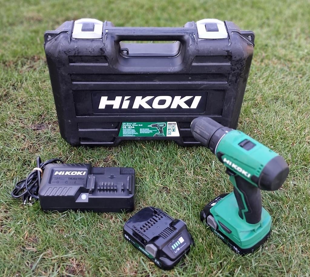 Hikoki DS18DA 18V schroefmachine set – 2 accu’s + lader!, Ophalen of Verzenden, Zo goed als nieuw, Boor- en Schroefmachine