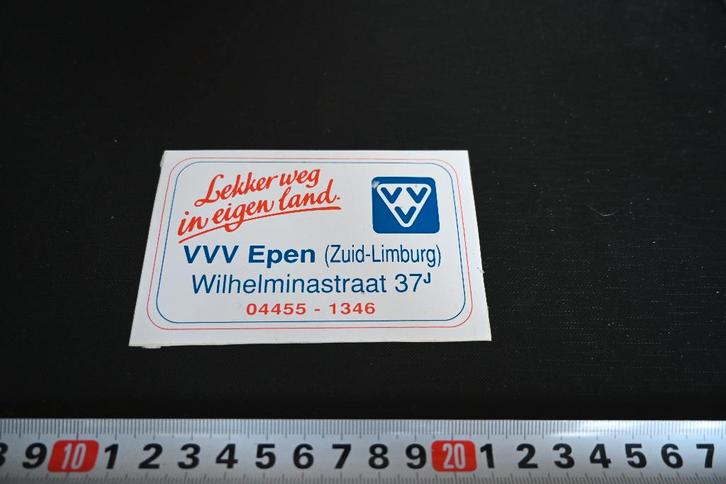 sticker VVV Epen ( Zuid-Limburg ) Lekker weg in eigenland, Verzamelen, Stickers, Zo goed als nieuw, Ophalen