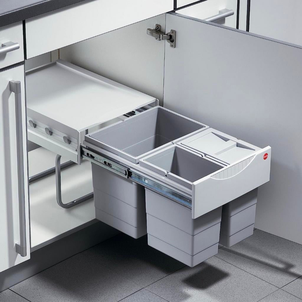 Hailo AS Raumspar Tandem afvalsysteem grijs 36 liter (2x18), Ophalen of Verzenden, Nieuw