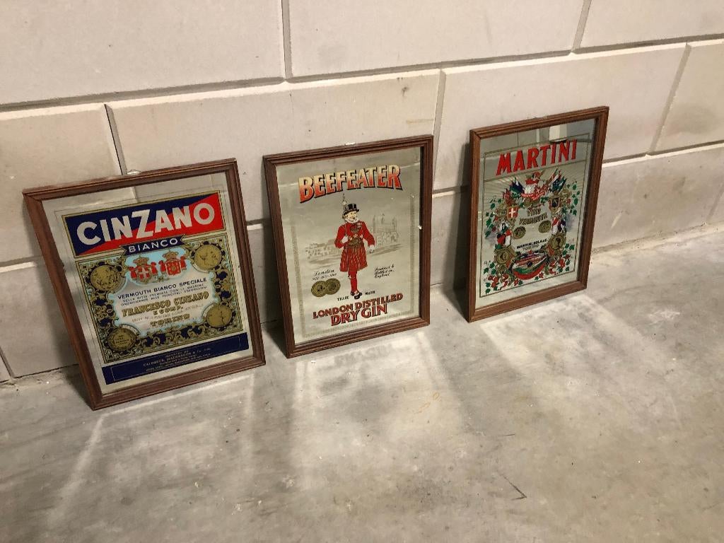 reclame cafe spiegels, Ophalen of Verzenden, Zo goed als nieuw, Reclamebord