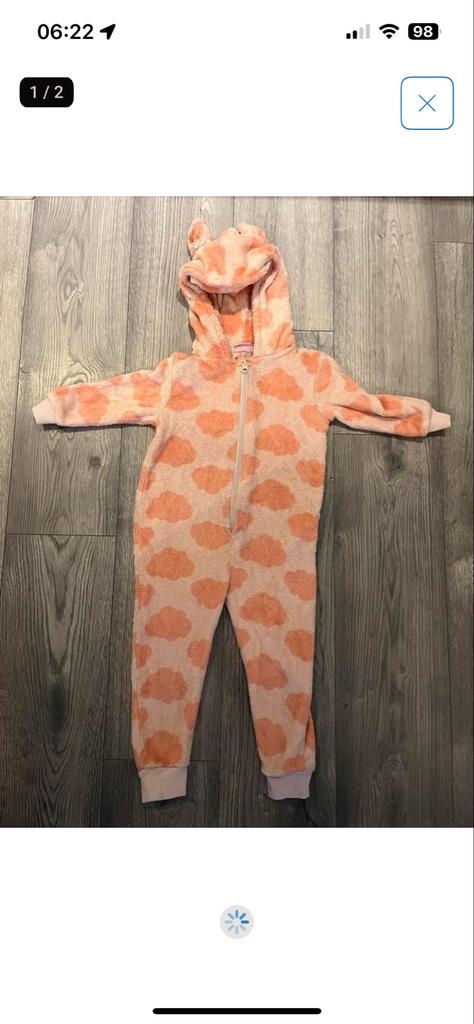 Roze Onesie - Maat 92/98, Kinderen en Baby's, Kinderkleding | Maat 92, Ophalen of Verzenden, Gebruikt, Meisje, Nacht- of Onderkleding