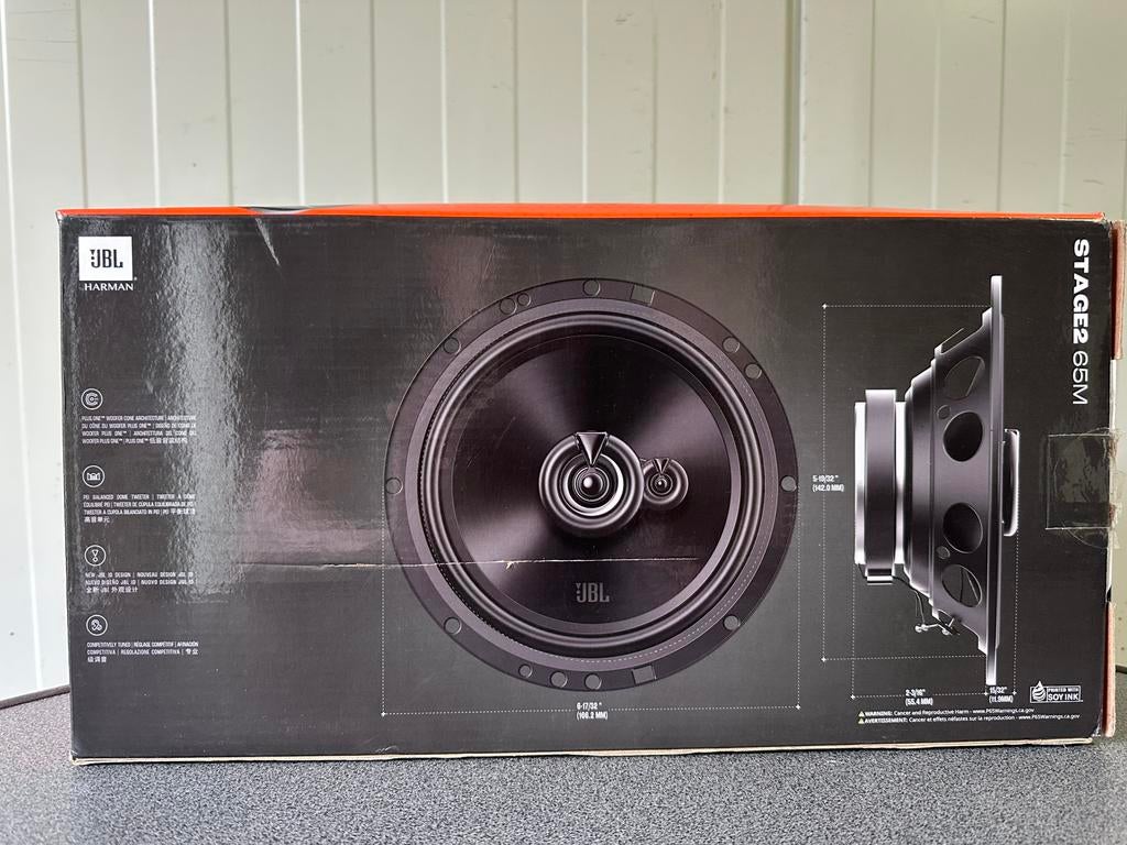 JBL Stage 2 Gen 2 65M 6.5''16,5cm 3Weg Speakerset 480w, Auto diversen, Autospeakers, Ophalen of Verzenden, Zo goed als nieuw